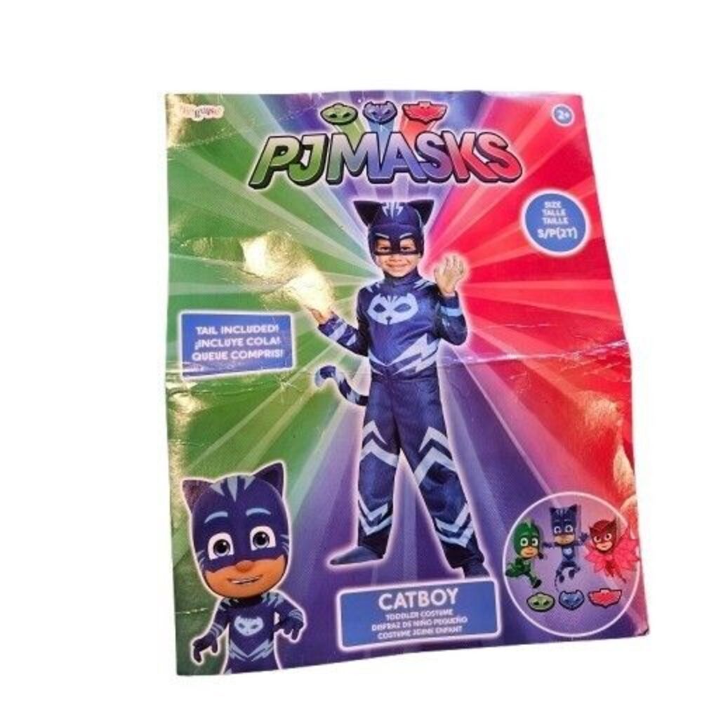 PJ Masks Catboy Costume Toddler 2T Boys Halloween Dress Up Jumpsuit Mask